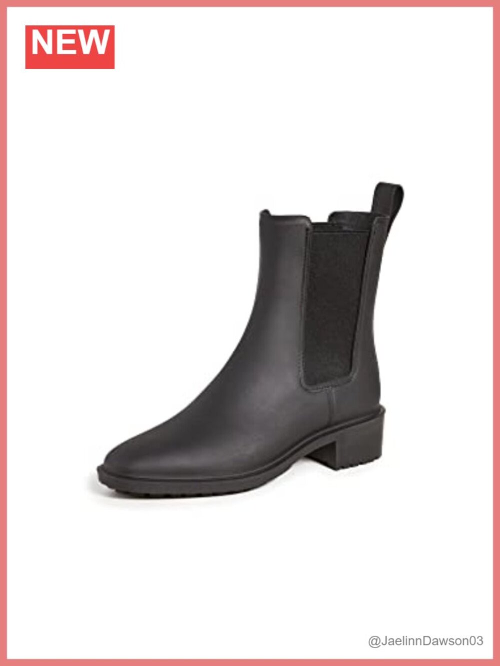 Waterproof PVC Ankle Rain Booties Slip-On Almond Toe Casual